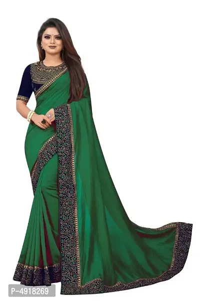 Stylish Multicolored Chiffon Embroidered Saree with Blouse piece-thumb0