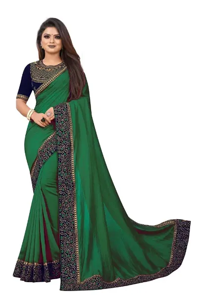 Stylish Chiffon Embroidered Sarees with Blouse Piece