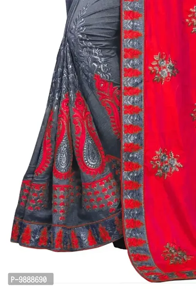 Latest Trendy Fency Self Designer, Multicolored, Embroidered Art Silk, Saree with Blouse piece-thumb4