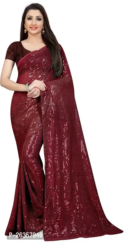 Classic Georgette Saree with Blouse piece for women-thumb0