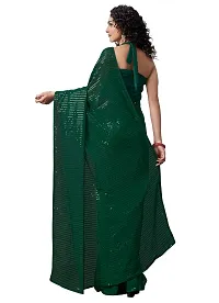 Partywear Classic Georgette Sequined Saree with Blouse piece-thumb2