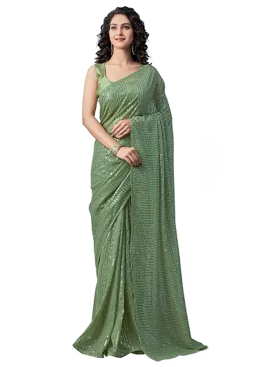 Hot Selling Georgette Saree with Blouse piece 