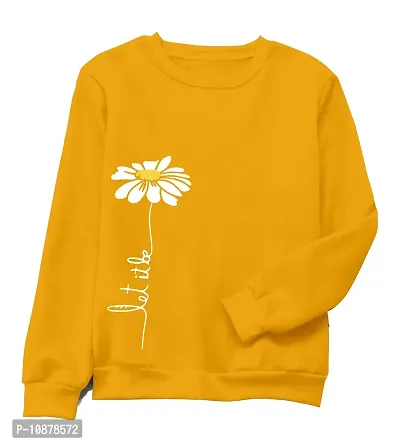 Woman Full Sleeve Comfort Cotton T-Shirts.(sun flower.) (Small, Yellow)-thumb0