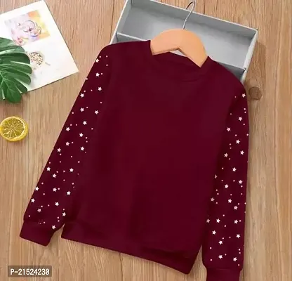 Attractive Maroon Cotton Printed Tshirt For Women-thumb0
