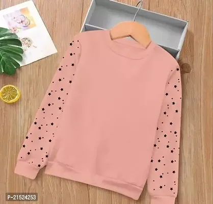 Attractive Peach Cotton Printed Tshirt For Women