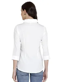 Women Regular Solid Curved Collar Formal Shirt-thumb4