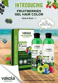 Vakola Natural Black Professional Gel hair Color for Both MenWomen -500mlx2-thumb2