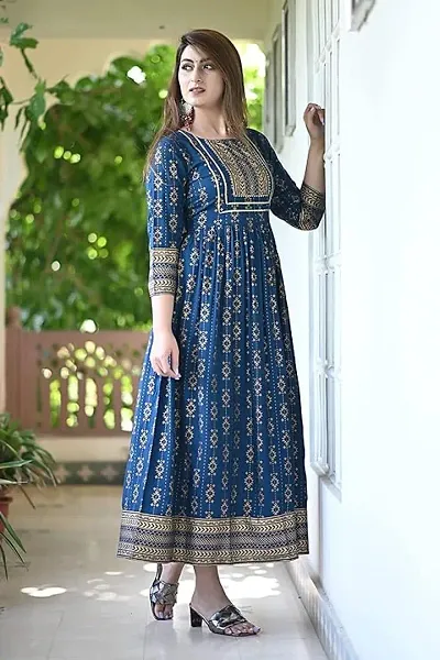 Stylish Viscose Rayon Anarkali Kurta For Women