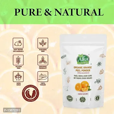 Pure  Organic Orange Peel Powder (Citrus Aurantium)-100gm-thumb4