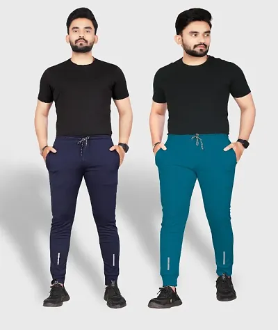 Must Have Polyester Regular Track Pants For Men 