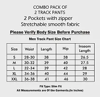 Stylish Stretchable Solid Track Pants For Men Pack of 2-thumb1