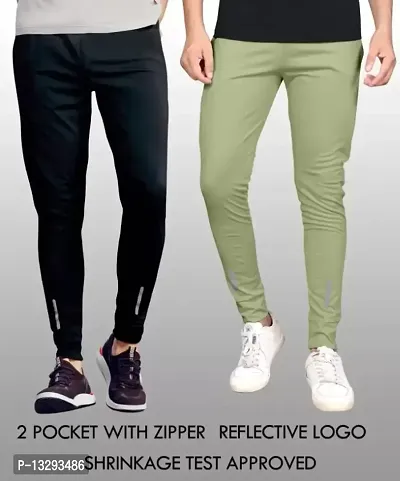 Multicoloured Polyester Regular Track Pants For Men