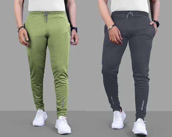 New Launched Polyester Regular Track Pants For Men 