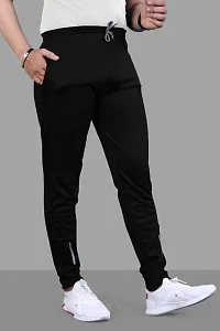 Classic Polyester Solid Track Pants for Men-thumb3