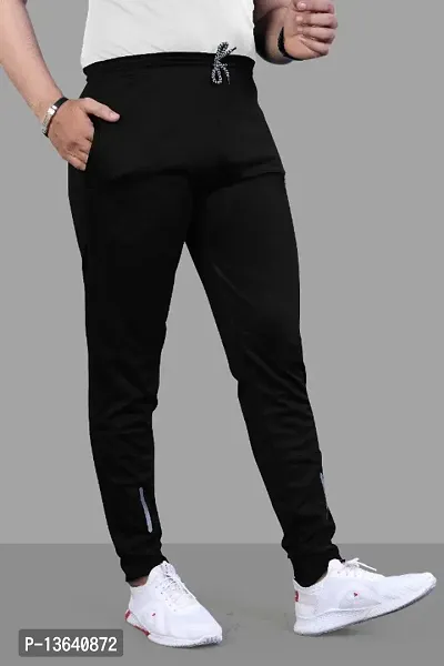 Classic Polyester Solid Track Pants for Men-thumb4