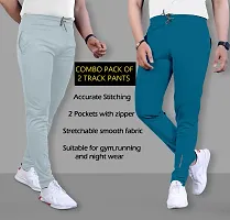 Classic Polyester Solid Track Pants for Men, Pack of 2-thumb2