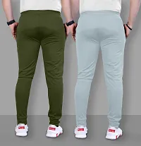 Classic Polyester Solid Track Pants for Men, Pack of 2-thumb1