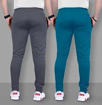 Classic Polyester Solid Track Pants for Men, Pack of 2-thumb1