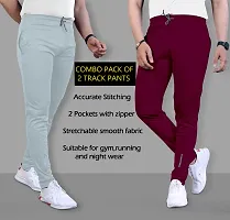 Classic Polyester Solid Track Pants for Men, Pack of 2-thumb1