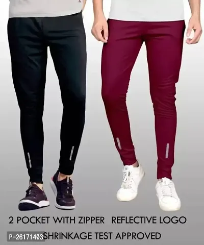 Classic Silk Track Pants For Men Pack of 2