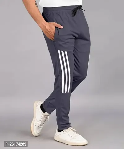 solid men grey color addidas style track pants for men | men track pants | track pants