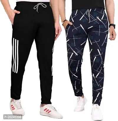 Classic Silk Track Pants for Men Pack of 2-thumb0