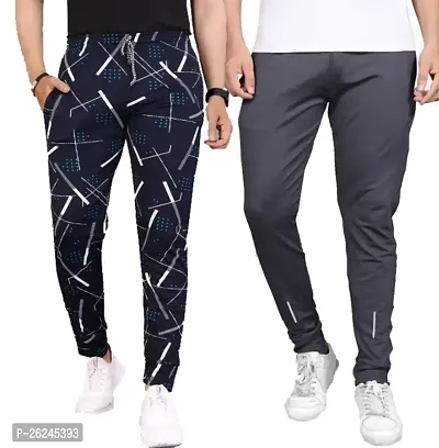 Classic Silk Track Pants for Men Pack of 2-thumb0