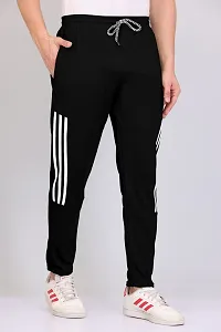 Solid men black and grey color combo track pants for men | men track pants | track pants-thumb1