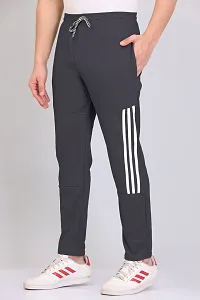 Solid men black and grey color combo track pants for men | men track pants | track pants-thumb2