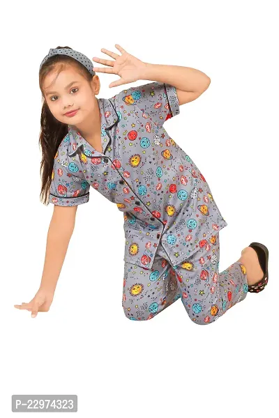 Stylish cotton blend printed night suit sets-thumb4