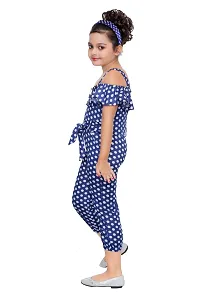 Girl's Printed Polyester Basic Jumpsuit-thumb1