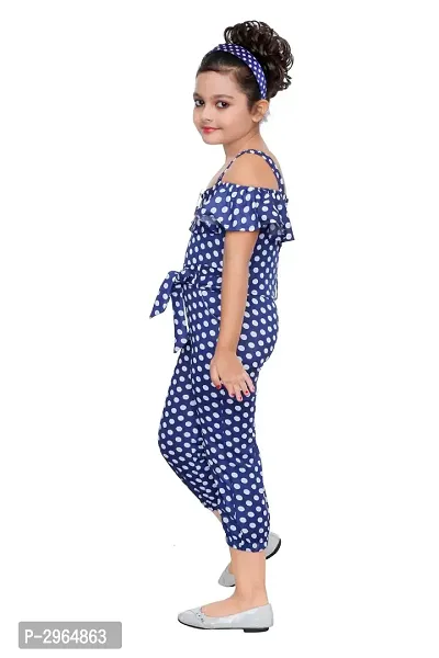 Girl's Printed Polyester Basic Jumpsuit-thumb2