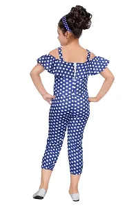 Girl's Printed Polyester Basic Jumpsuit-thumb2