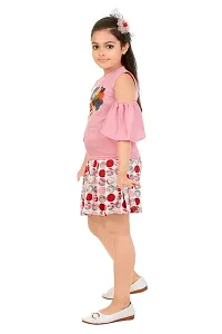 Girl's Solid top with skirt set-thumb1
