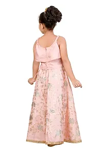 Stylish Art Silk Pink Embroidered Sleeveless Lehenga Choli Set-thumb2