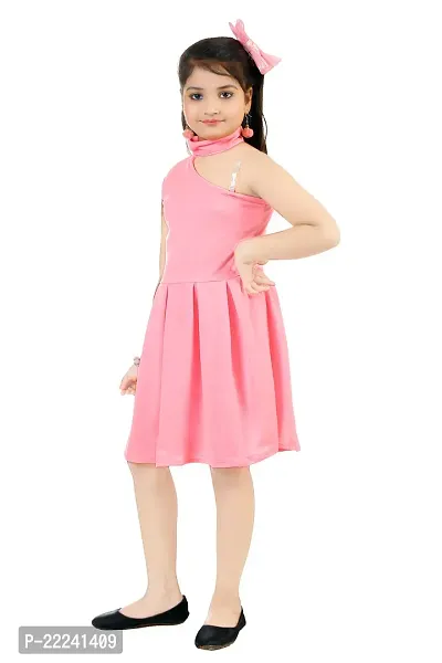 Girls stylish solid dress/frock-thumb3