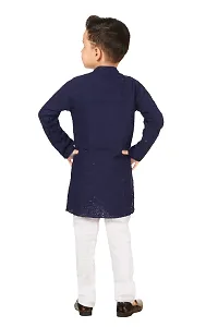 Stylish chikankari kurta pyjama set for boys-thumb1