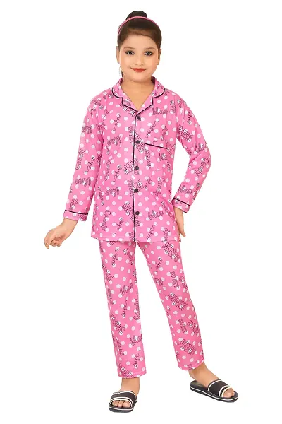 Trendy Printed Cotton Nightsuits For Girls