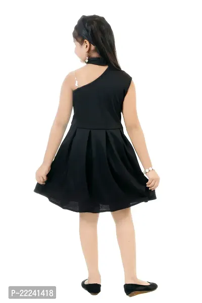 Girls stylish solid dress/frock-thumb2