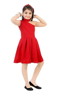 Girls stylish solid dress/frock-thumb2