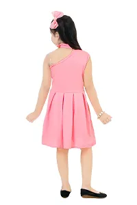 Girls stylish solid dress/frock-thumb1