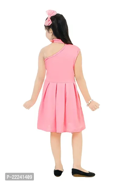 Girls stylish solid dress/frock-thumb2