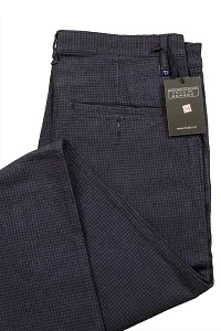 Smart strechable self-design trousers for Men-thumb1