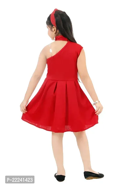 Girls stylish solid dress/frock-thumb2