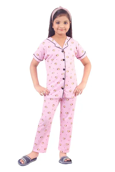 Trendy Printed Cotton Nightsuits For Girls
