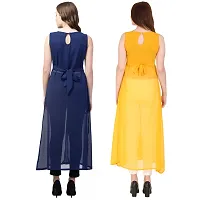 Stylish Multicoloured Georgette Dress For Women Pack Of 2-thumb3