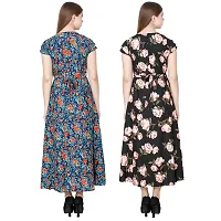 Stylish Multicoloured Crepe Dress For Women Pack Of 2-thumb3