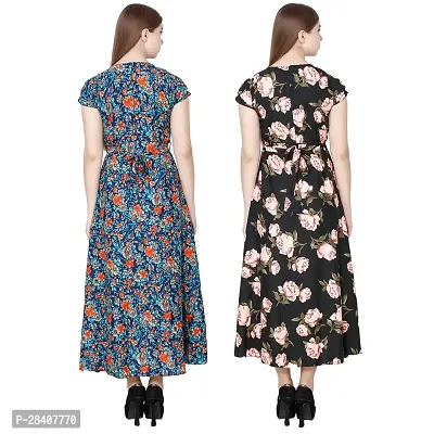 Stylish Multicoloured Crepe Dress For Women Pack Of 2-thumb4