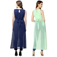 Stylish Multicoloured Georgette Dress For Women Pack Of 2-thumb3