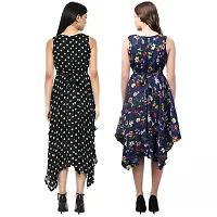 Stylish Multicoloured Georgette Dress For Women Pack Of 2-thumb3